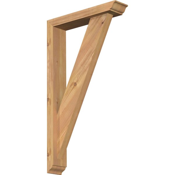 Ekena Millwork Traditional Traditional Smooth Bracket w/ Offset Brace, Western Red Cedar, 3 1/2"W x 16"D x 28"H BKT0402X16X28TRA01SWR - main